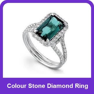 Colour Stone Diamond Ring