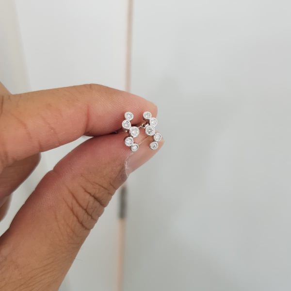 White Gold Diamond Earrings - E4814