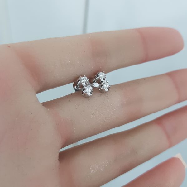 White Gold Diamond Earrings - E4787