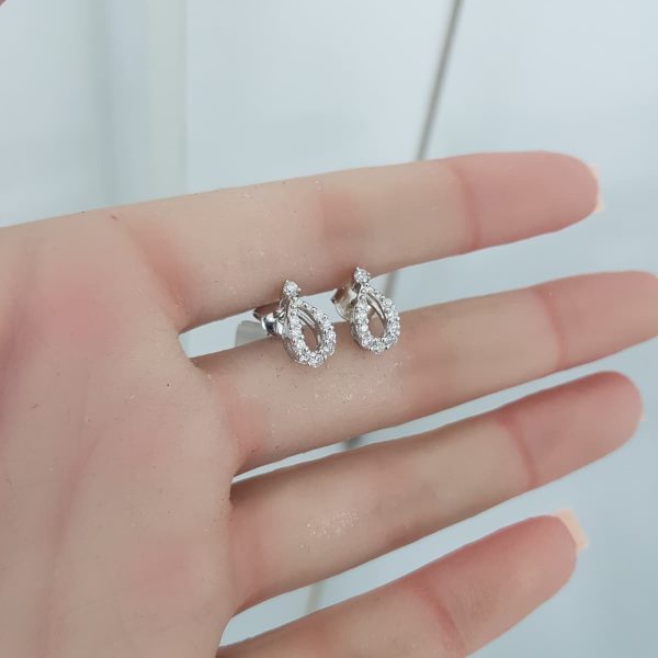 White Gold Diamond Earrings - E4625