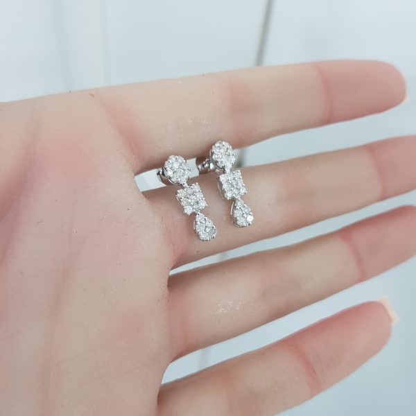 White Gold Diamond Earrings - E4648