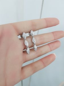 White Gold Diamond Earrings - E4939