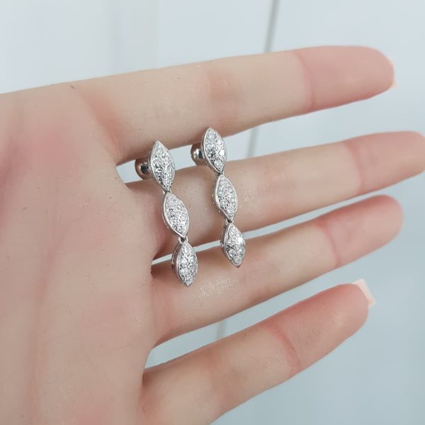White Gold Diamond Earrings - E4939