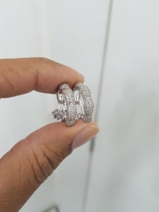 White Gold Diamond Earrings - E4720