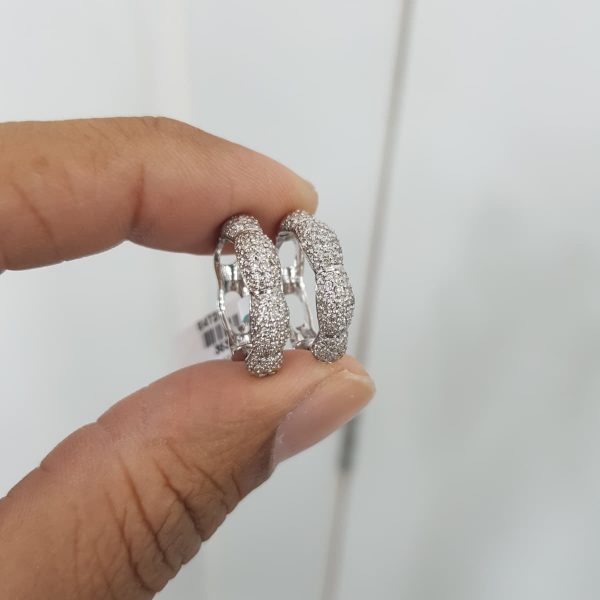 White Gold Diamond Earrings - E4720