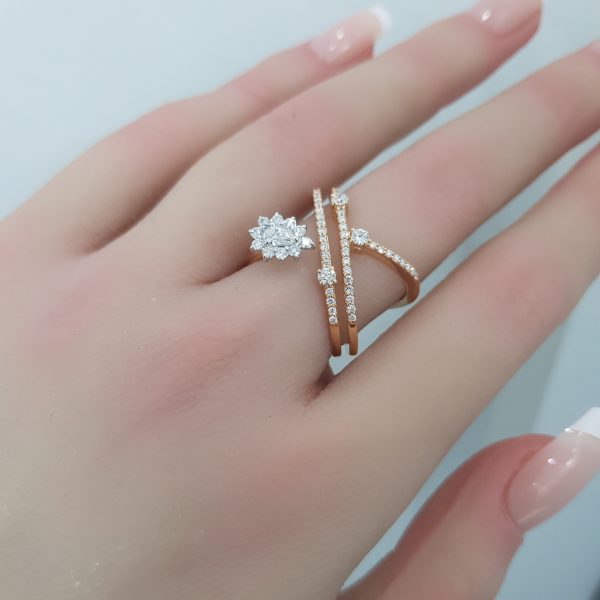 Yellow Gold Diamond Ring - R4519
