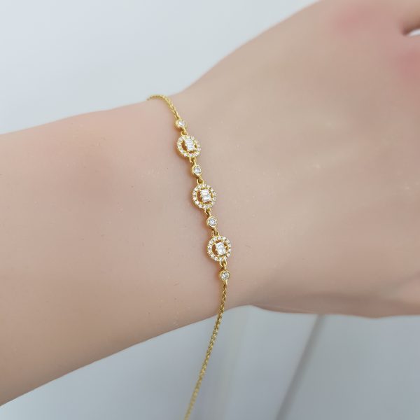 Yellow Gold Bracelet with Pearl - B5868