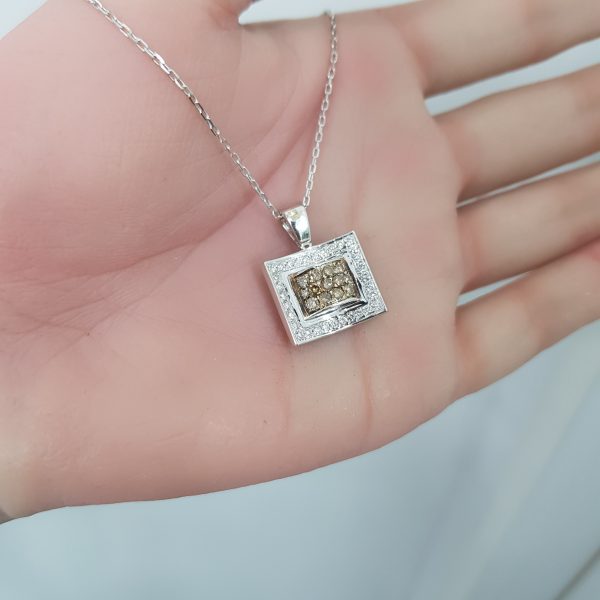 White Gold Diamond Pendant - P5388