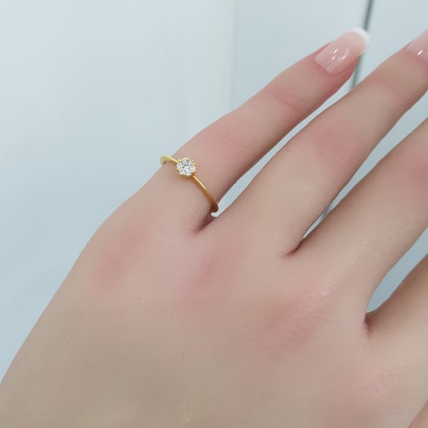 Yellow Gold Diamond Ring - R4558