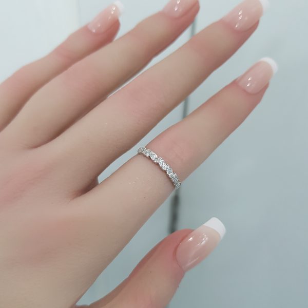 White Gold Diamond Ring - R4616