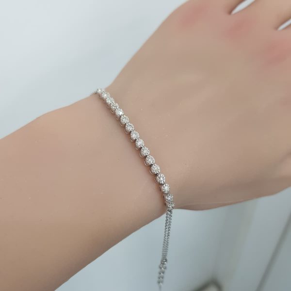 White Gold Diamond Bracelet - B5937