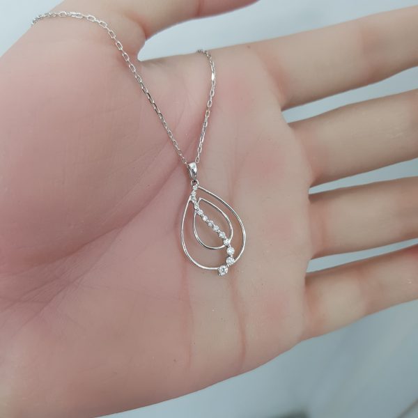 White Gold Diamond Pendant - P2935