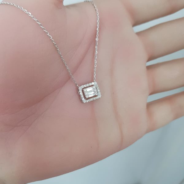 White Gold Diamond Pendant - P5351