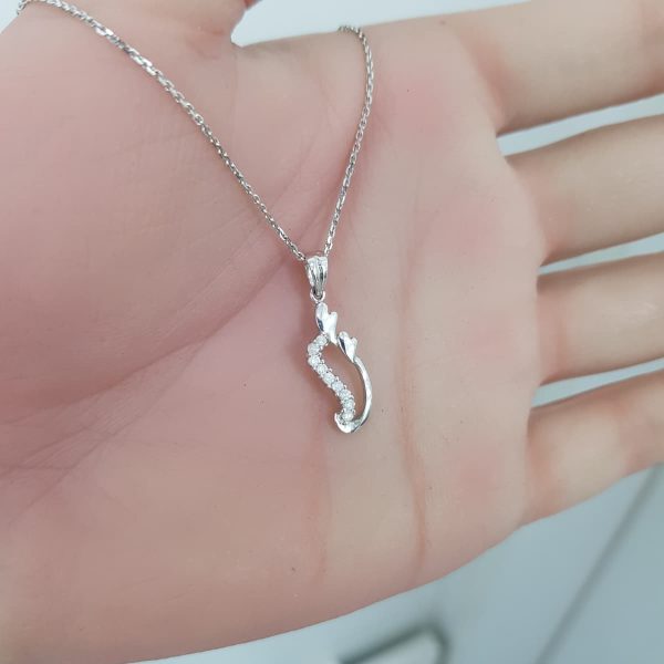 White Gold Diamond Pendant - P0177