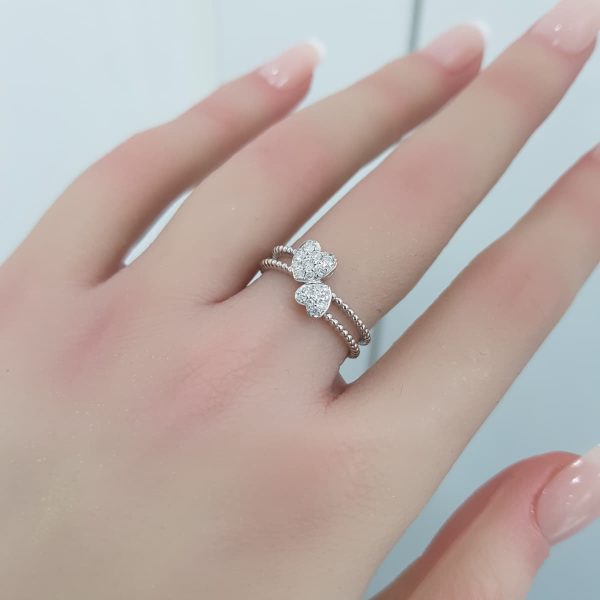 White Gold Diamond Ring - R4639