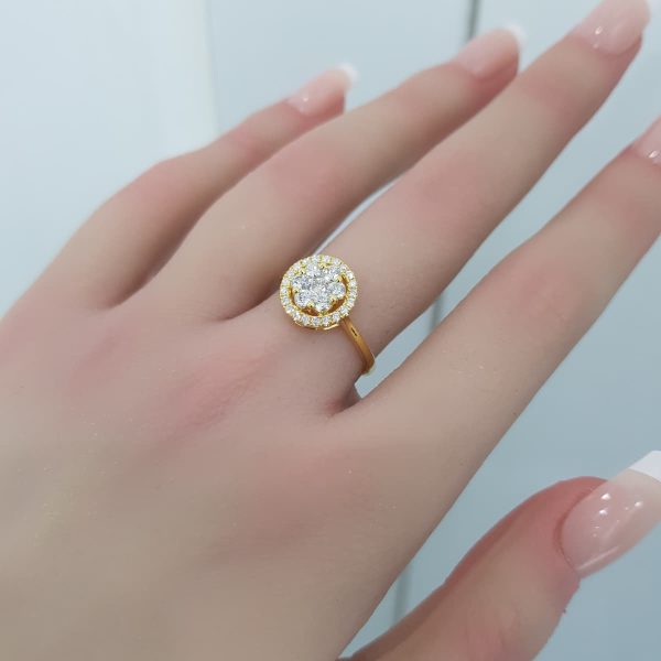 Yellow Gold Diamond Ring - R4641