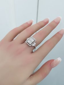 White Gold Diamond Ring - R4644