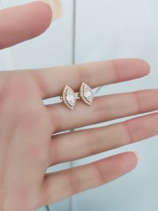 Yellow Gold Diamond Earrings - E4592