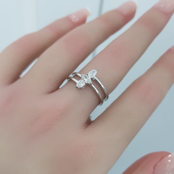 White Gold Diamond Ring - R4638