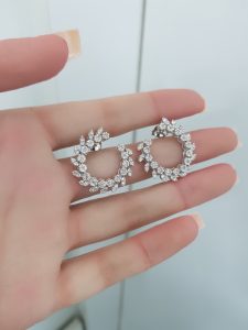 White Gold Diamond Earrings - E4971