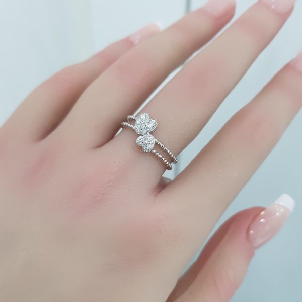 White Gold Diamond Ring - R4639