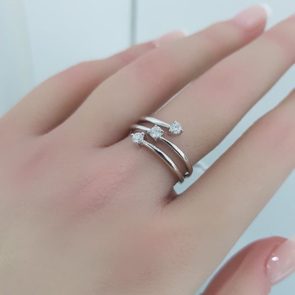 White Gold Diamond Ring - R4658