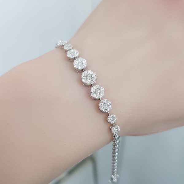 White Gold Diamond Bracelet - B5955