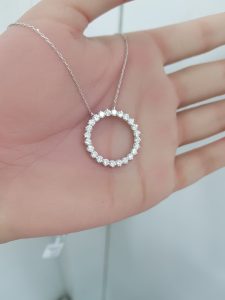 White Gold Diamond Pendant - P5450