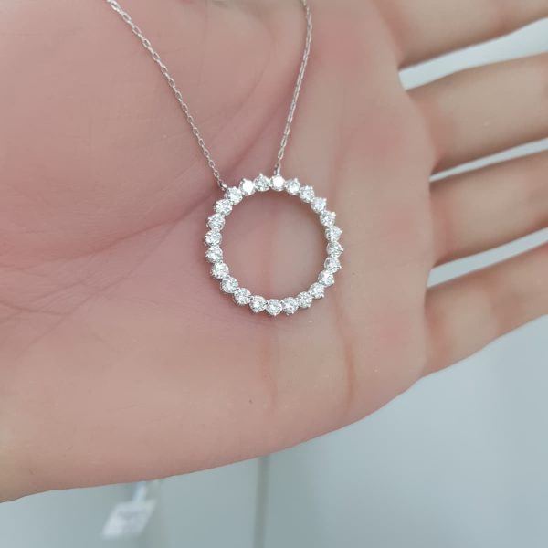 White Gold Diamond Pendant - P5450