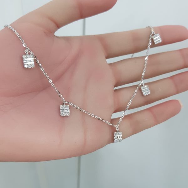 White Gold Diamond Pendant - P5454