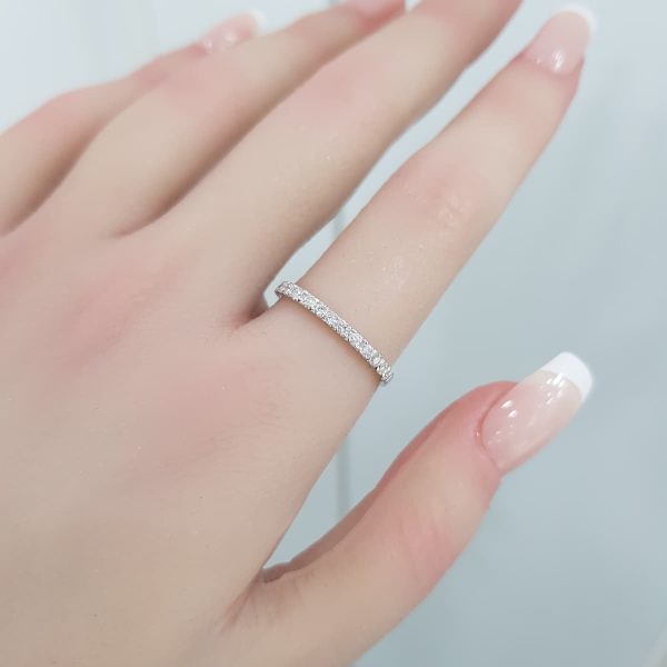 White Gold Diamond Ring - R4607