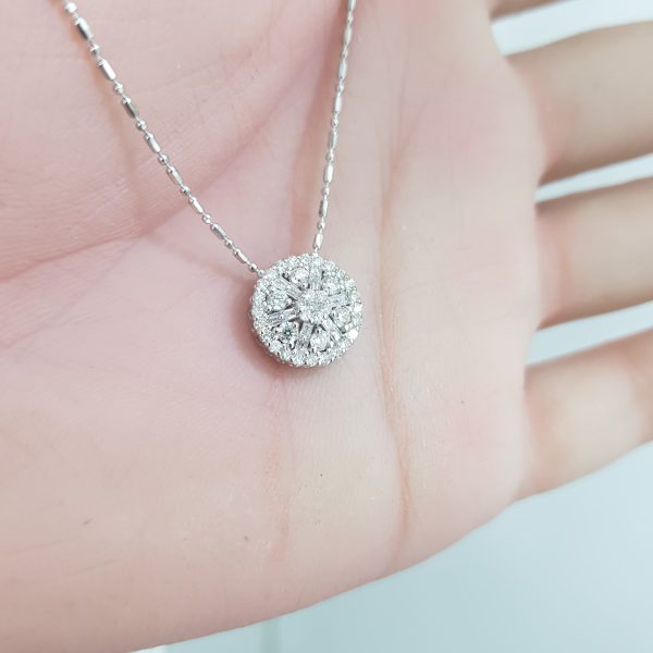 White Gold Diamond Pendant - P5459