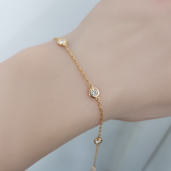 Yellow Gold Diamond Bracelet - B5944