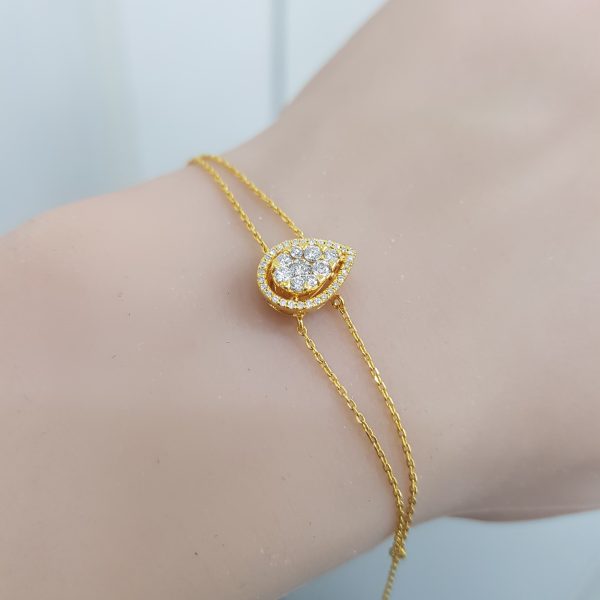 Yellow Gold Diamond Bracelet - B5968
