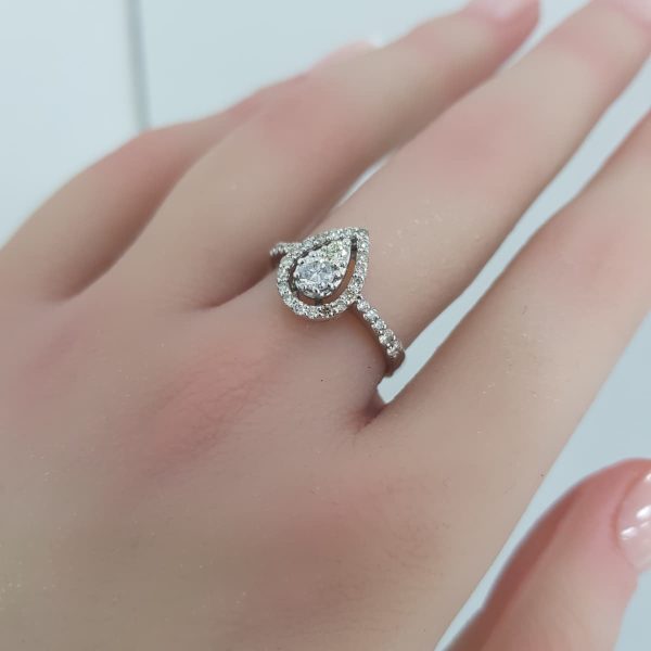 White Gold Diamond Ring - R4617