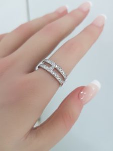 White Gold Diamond Ring - R4554