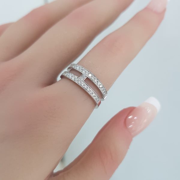 White Gold Diamond Ring - R4554