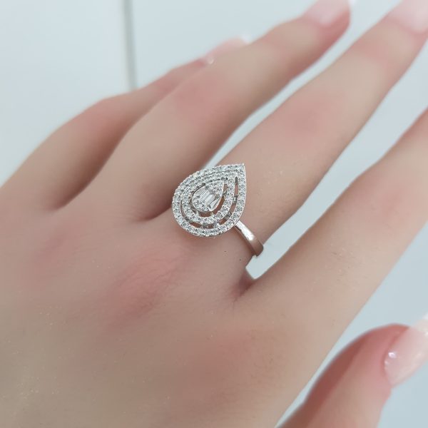 White Gold Diamond ring - R4635