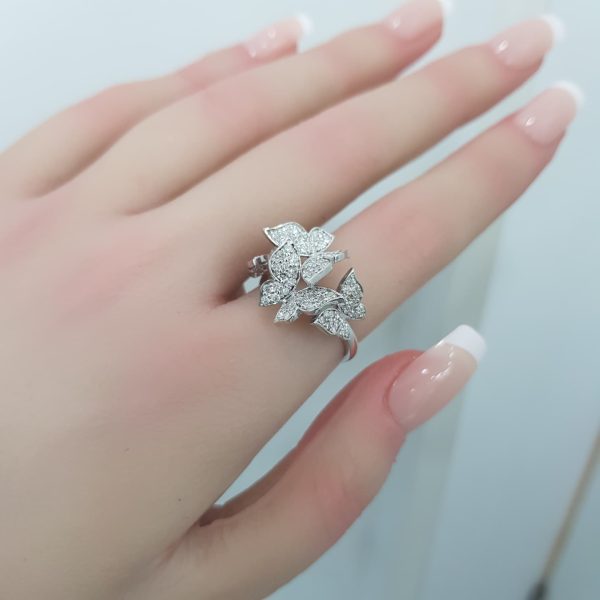 White Gold Diamond Ring - R4479