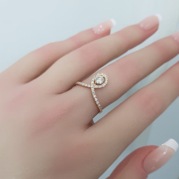 Yellow Gold Diamond Ring - R4531