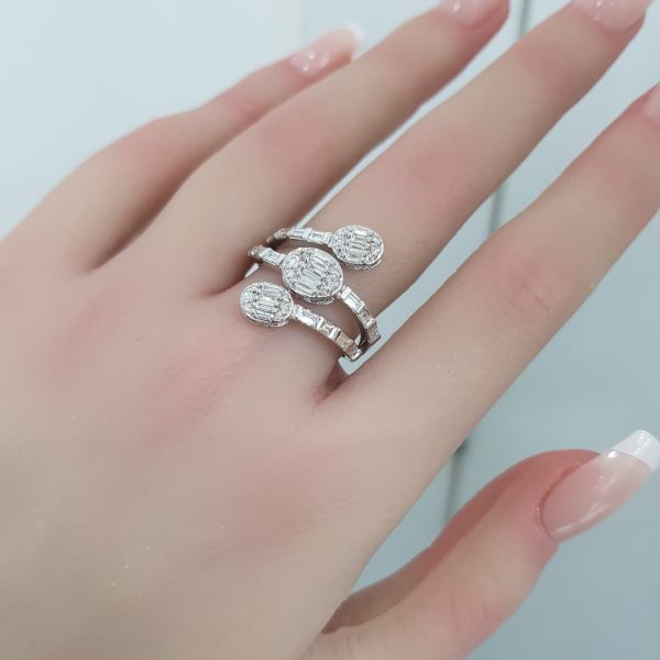 White Gold Diamond Ring - R4634