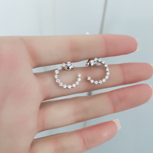 White Gold Diamond Earrings - E4950