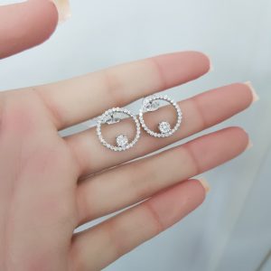 White Gold Diamond Earrings - E4712