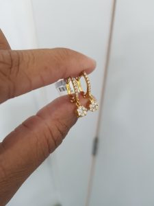 Yellow Gold Diamond Earrings - E4829