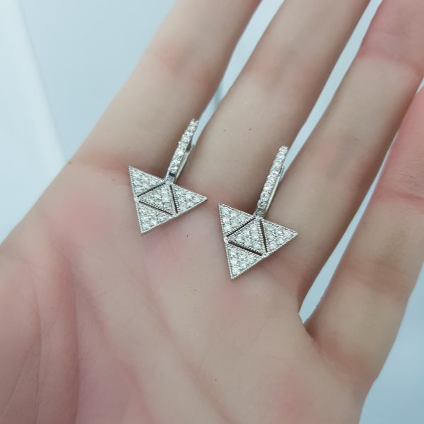 White Gold Diamond Earrings - E4848