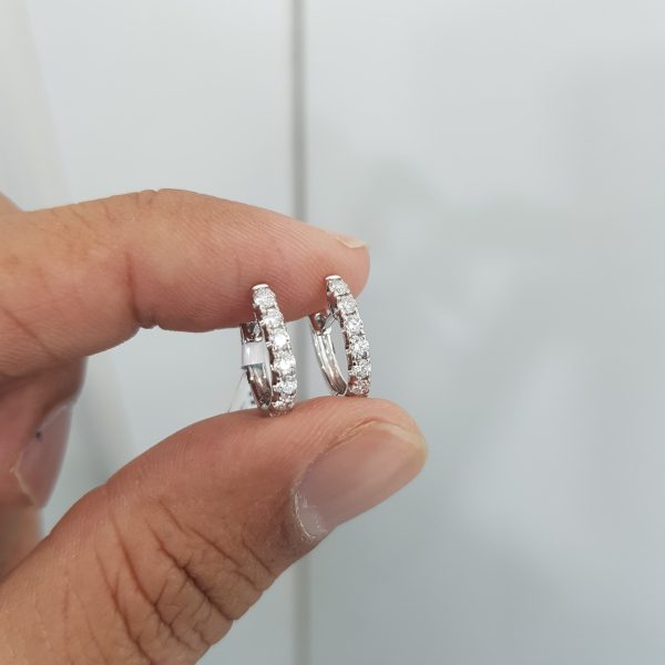 White Gold Daimond Earrings - E4991