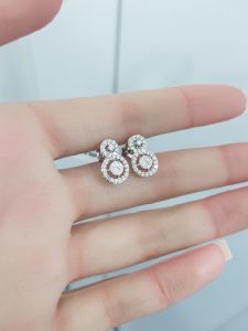 White Gold Diamond Earrings - E4886