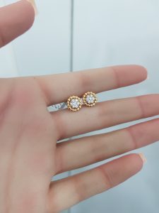 Yellow Gold Diamond Earrings - E4968