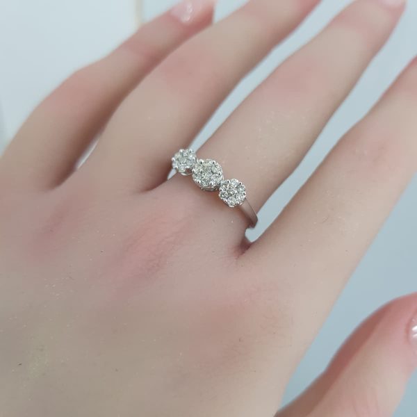 White Gold Diamond Ring - R7547