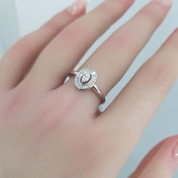 White Gold Diamond ring - R7557